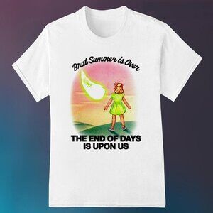 Brat Summer Is Over End Of Days Graphic T-Shirt Funny Meme Casual Fan Collect 05